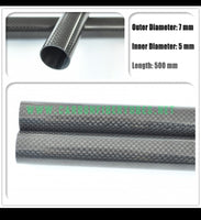 OD 7mm X ID 5mm 6mm X 500MM 100% Roll Wrapped Carbon Fiber Tube 3K /Tubing 7*5mm 7*6mm 3K Plain Gloss/Matt HaoZhong Carbon Fiber Products