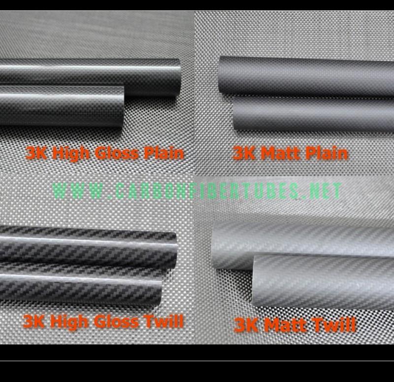 OD 11mm - 20mm X Length 1000MM 100% Roll Wrapped Carbon Fiber Tube 3K  /Tubing Plain/Twill Glossy/Matte