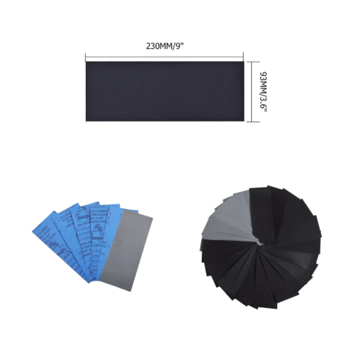 Sandpaper Wet Dry 28pc 36pc 42pc 72pcs 14 specs 120-3000 Grit Sanding Paper HaoZhong Carbon Fiber Technology Co.,Ltd.