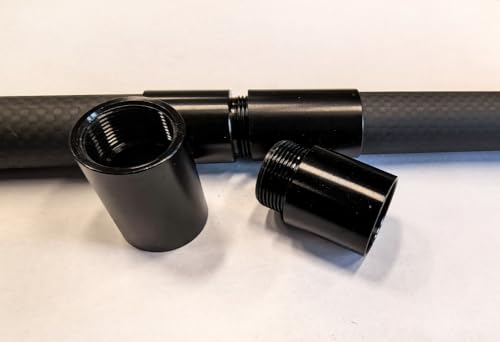 Carbon fiber tube connector 10mm 12mm 16mm 18mm 20mm 25mm Aluminum Alloy threaded splice set HaoZhong Carbon Fiber Technology Co.,Ltd. (threaded joint)