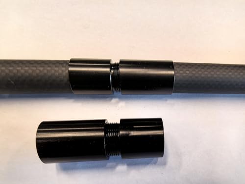 Carbon fiber tube connector 10mm 12mm 16mm 18mm 20mm 25mm Aluminum Alloy threaded splice set HaoZhong Carbon Fiber Technology Co.,Ltd. (installed on tube)