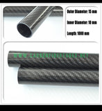 OD 15mm X ID 10mm 12mm 13mm X 1000MM 100% Roll Wrapped Carbon Fiber Tube 3K /Tubing 15*10 15*12 15*13 3K Plain/Twill Glossy/Matte HaoZhong Carbon Fiber Products