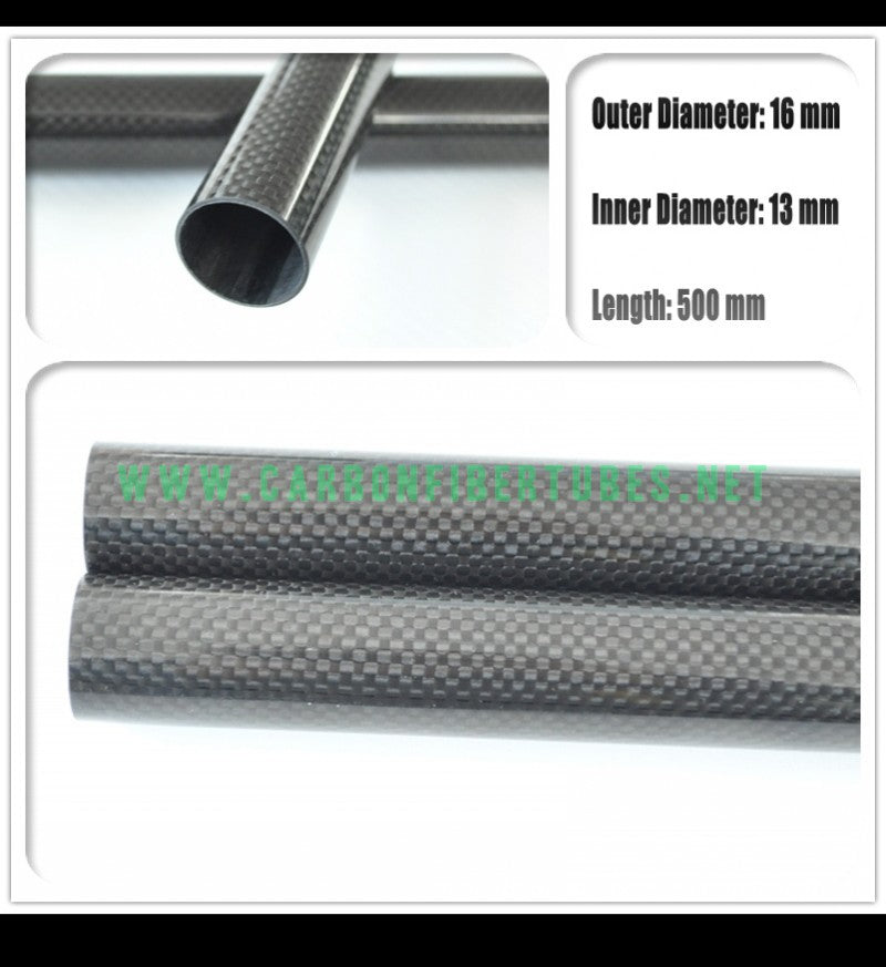 OD 16mm X ID 12mm 13mm 14mm 15mm X 500MM 100% Roll Wrapped Carbon Fiber Tube 3K /Tubing Glossy/Matte  16*12 16*13 16*14 16*15 HaoZhong Carbon Fiber Products