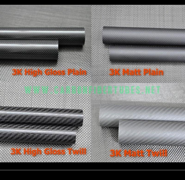 US warehouse shipments OD 11mm - 20mm X Length 500MM 100% Roll Wrapped Carbon Fiber Tube 3K /Tubing Plain/Twill Glossy/Matte HaoZhong Carbon Fiber Products