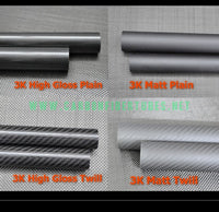 OD 31mm - OD 40mm X 1000MM 100% Roll Wrapped Carbon Fiber Tube 3K /Tubing Plain/Twill Glossy/Matte HaoZhong Carbon Fiber Products